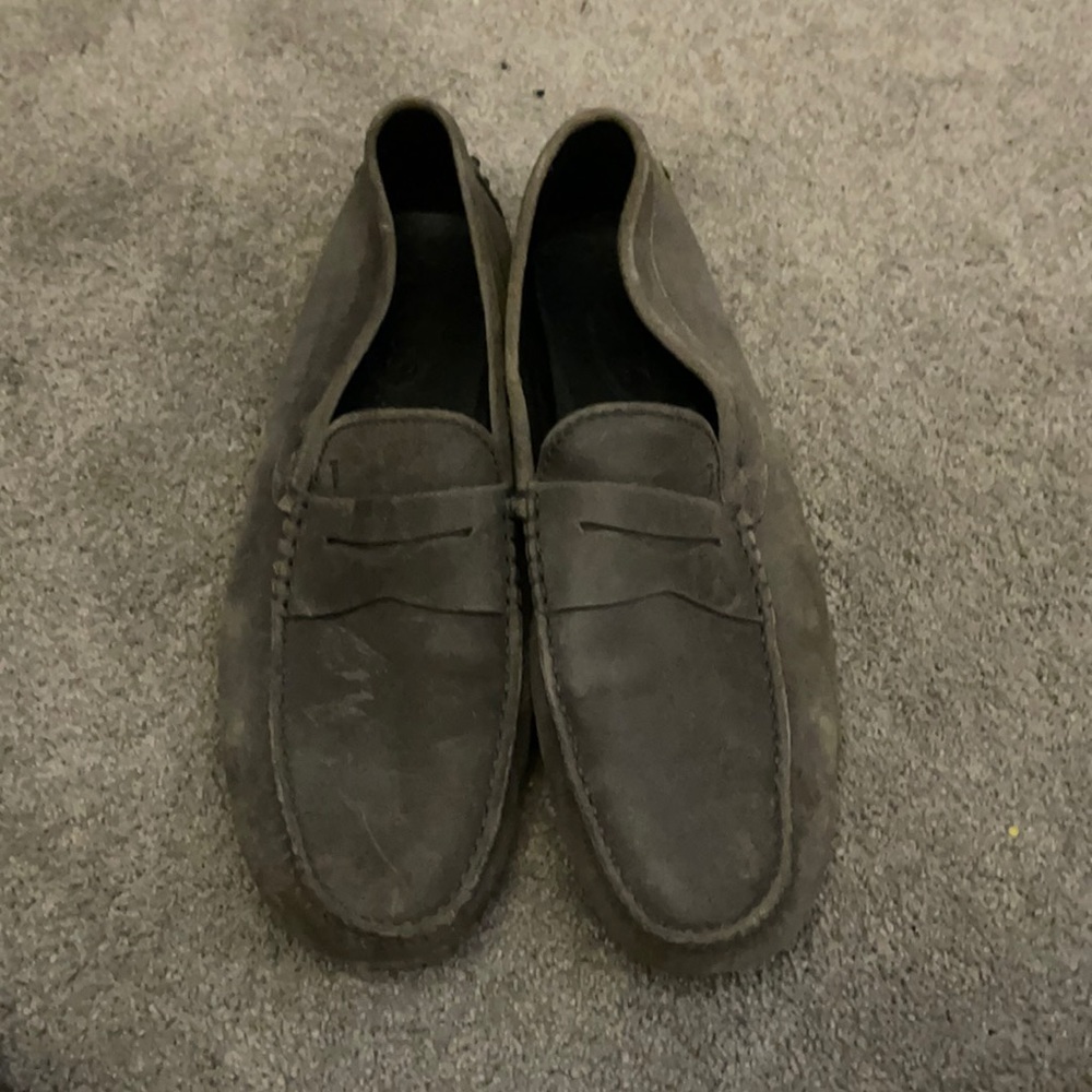 GOMMINO DRIVING SHOES IN SUEDE - GREY tods men loafers size 12